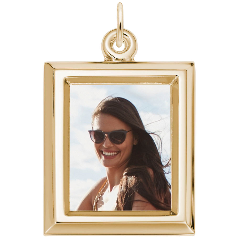 Custom Large Vertical Rectangle Photo Art Charm for Memories 8623