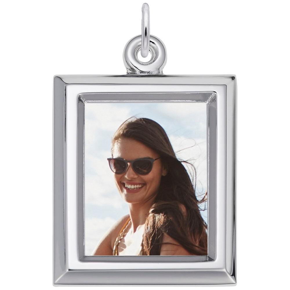 Custom Large Vertical Rectangle Photo Art Charm for Memories 8623