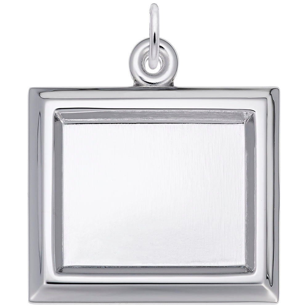 Personalized Large Horizontal Rectangle Photo Art Charm - Customizable 8624