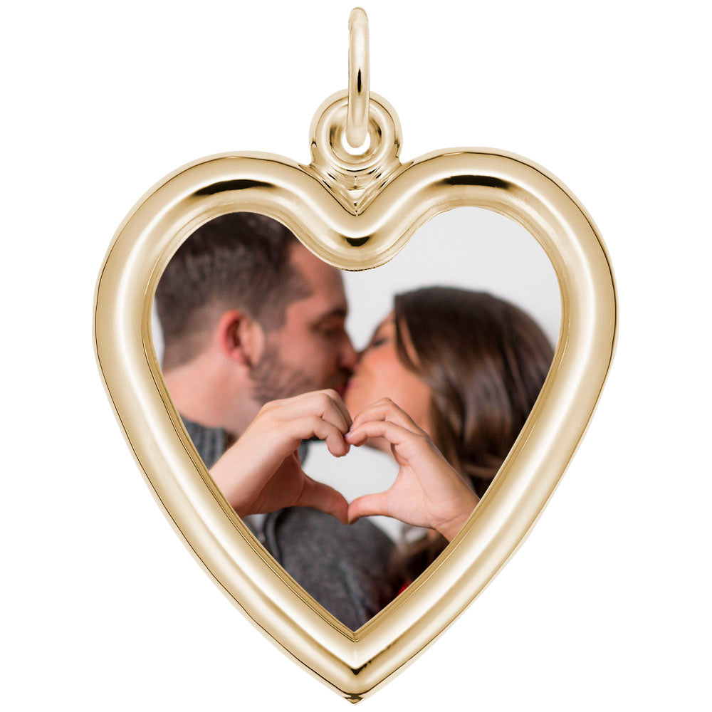 Personalized Large Heart Photo Art Charm for Special Occasions 8626