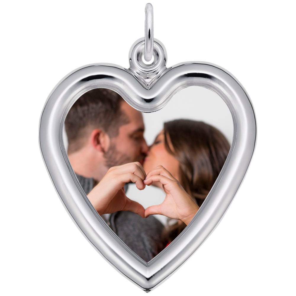 Personalized Large Heart Photo Art Charm for Special Occasions 8626