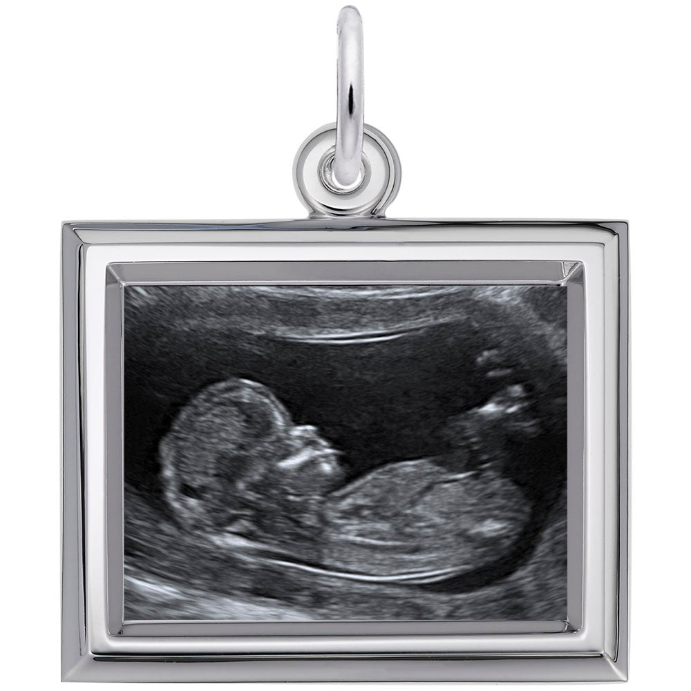 Personalized Small Horizontal Rectangle Photo Art Charm - Customizable 8628