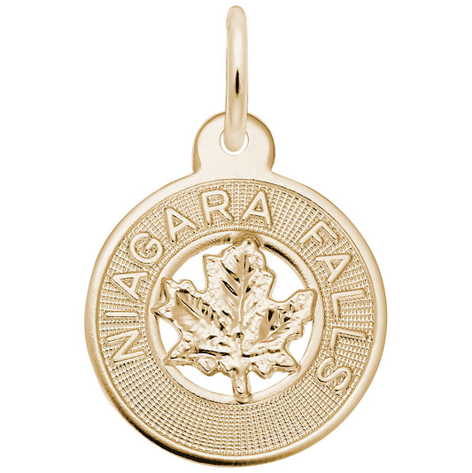 Niagara Falls Small Maple Leaf Ring Charm