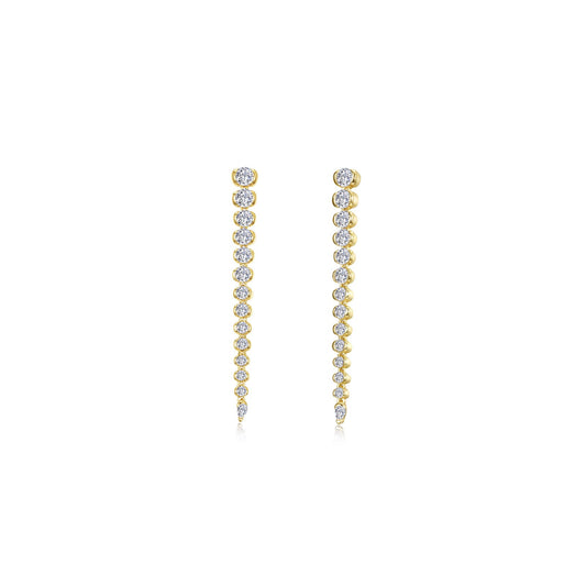 Lafonn Graduated Half Bezel Drop Earrings