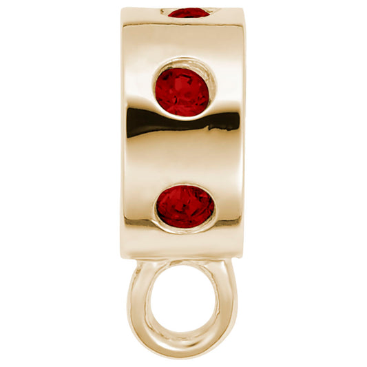 CharmDrop Red Stone Bead Bracelet - Elegant & Unique Jewelry 9150-007