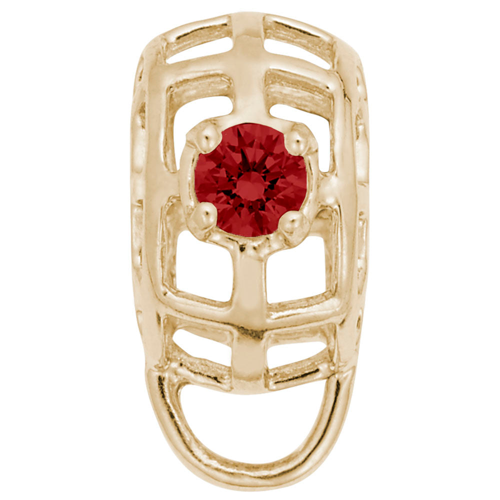 Elegant Caged Stone January Charm Drop Bead Bracelet for Women 9181-001