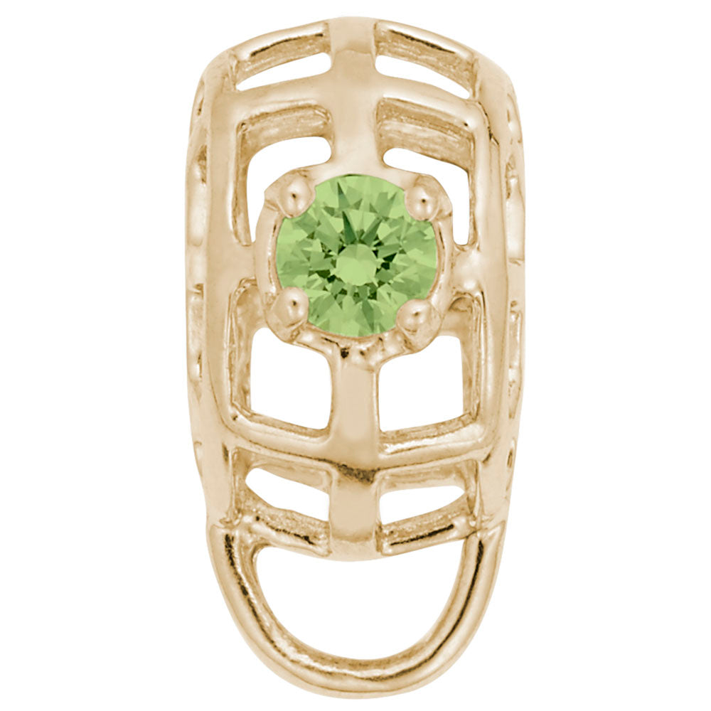 August Birthstone Caged Stone Charm Drop Bead Bracelet for Women 9181-008