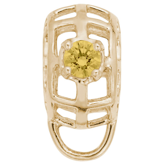 Elegant Caged Stone November Charm Drop Bead Bracelet for Women 9181-011