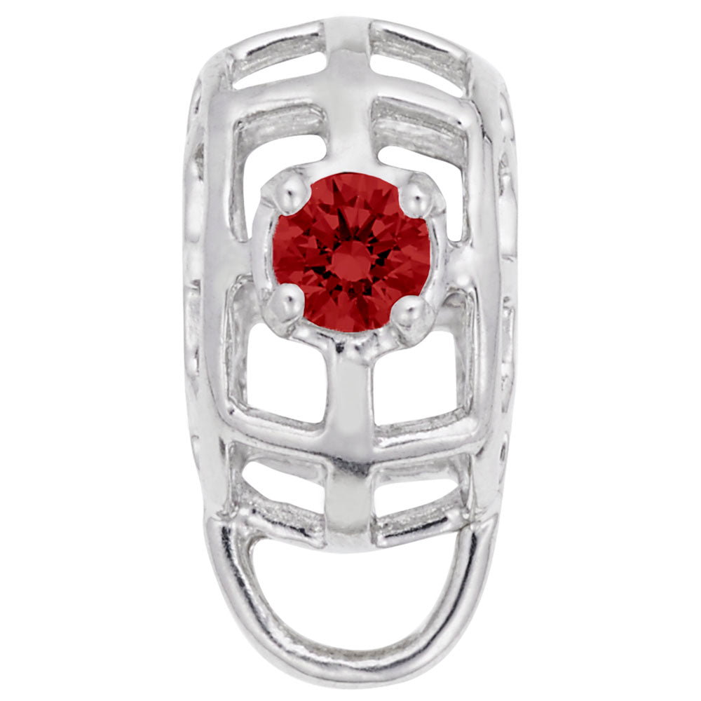 Elegant Caged Stone January Charm Drop Bead Bracelet for Women 9181-001