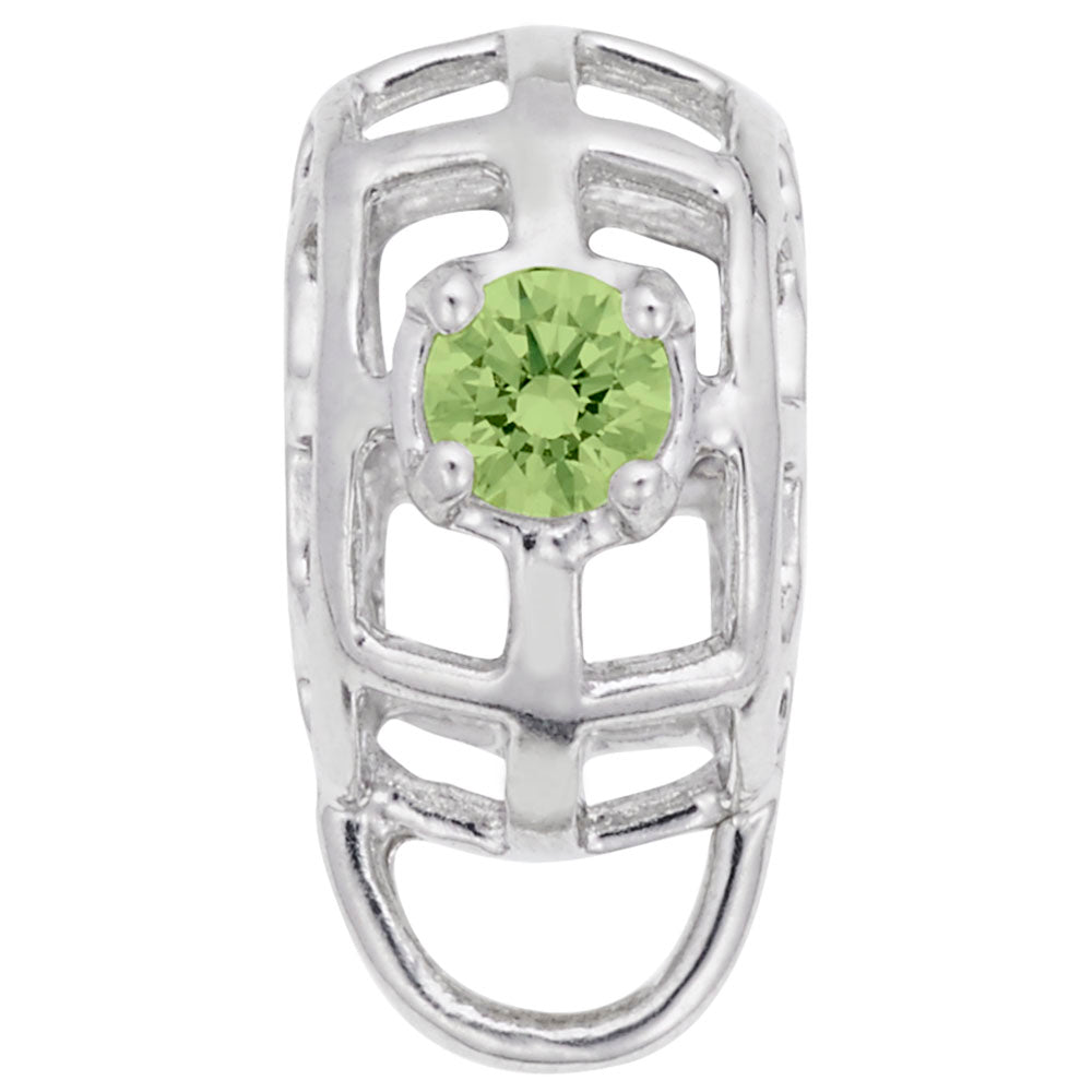 August Birthstone Caged Stone Charm Drop Bead Bracelet for Women 9181-008