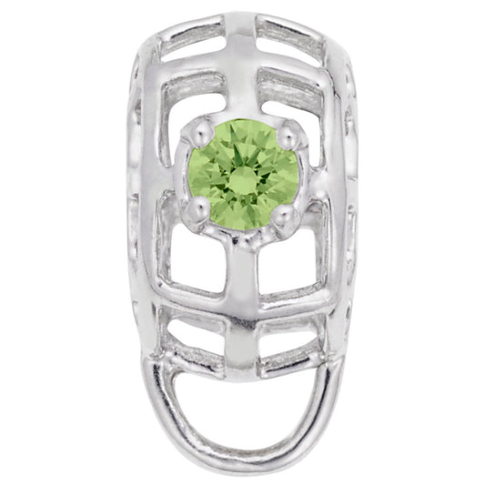 August Birthstone Caged Stone Charm Drop Bead Bracelet for Women 9181-008