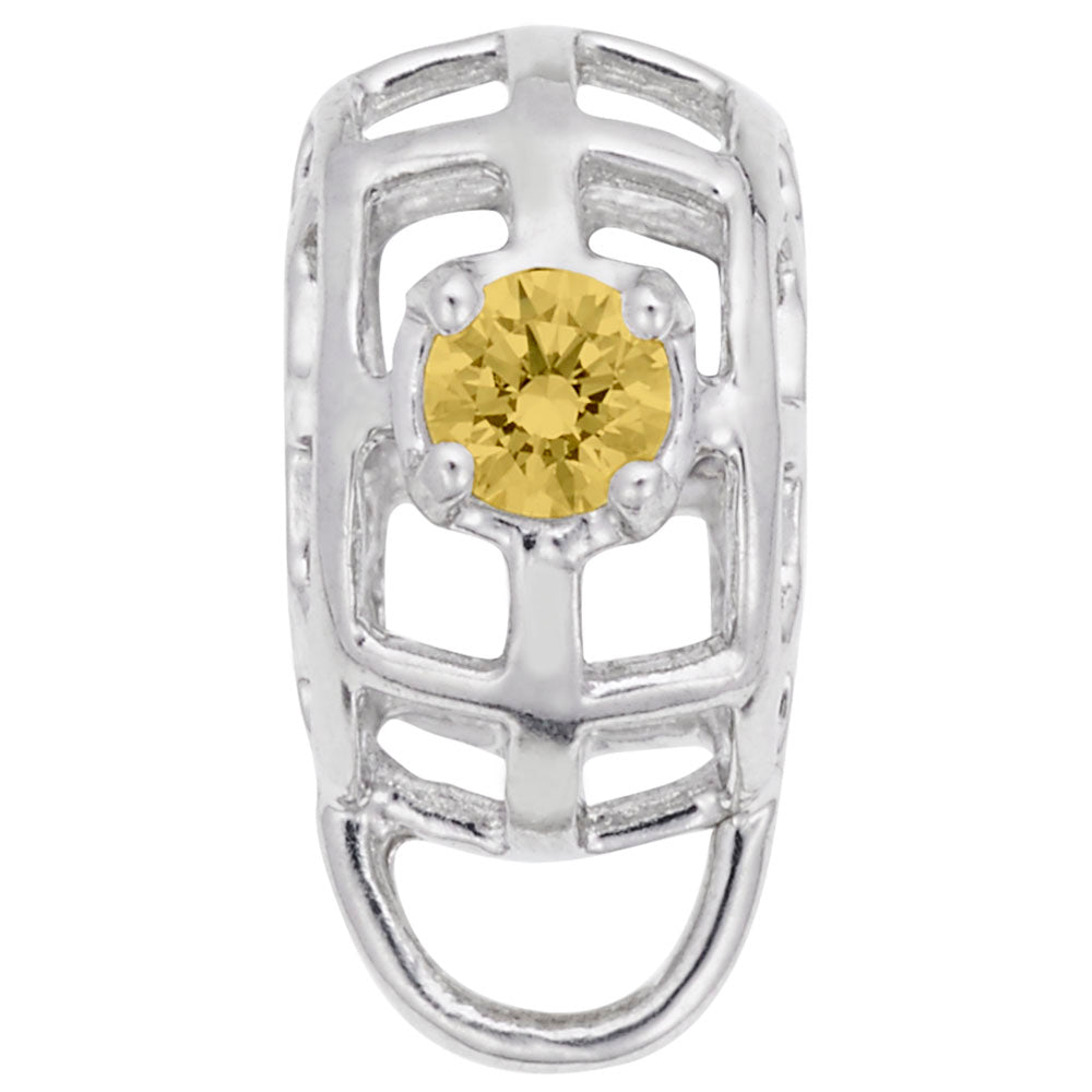Elegant Caged Stone November Charm Drop Bead Bracelet for Women 9181-011