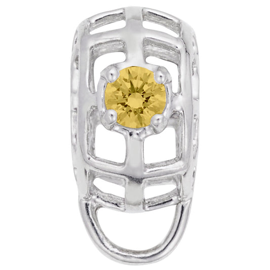 Elegant Caged Stone November Charm Drop Bead Bracelet for Women 9181-011