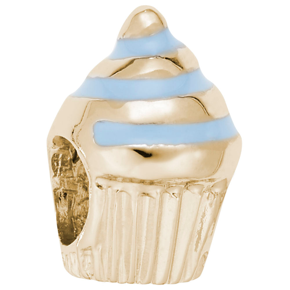 Swirl Cupcake Bead Charm for Customizable Bracelet Designs 9183-002