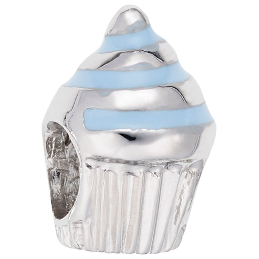 Swirl Cupcake Bead Charm for Customizable Bracelet Designs 9183-002