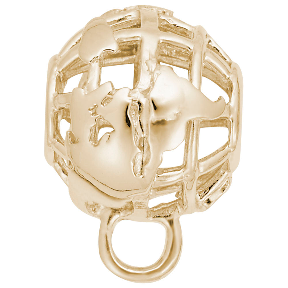 Globe Charm Drop Bead Bracelet - Travel-Inspired Jewelry Gift 9184