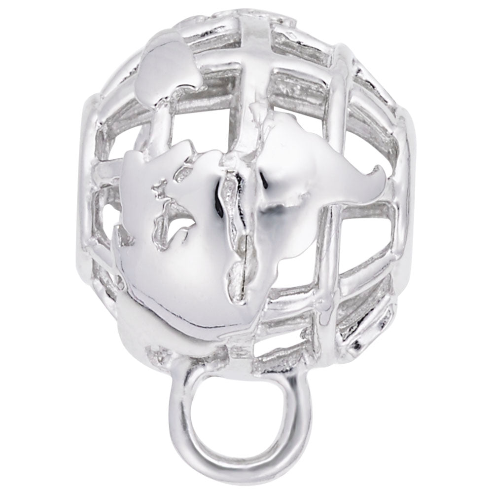 Globe Charm Drop Bead Bracelet - Travel-Inspired Jewelry Gift 9184