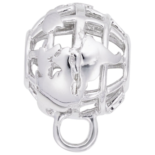 Globe Charm Drop Bead Bracelet - Travel-Inspired Jewelry Gift 9184
