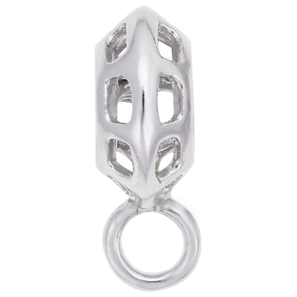 Rippled Cage Charm Drop Bead Bracelet - Elegant & Unique Design 9186