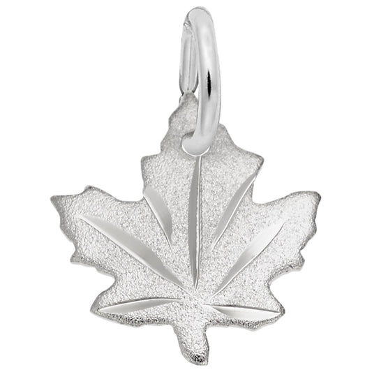 Ontario Maple Leaf Satin Charm - Travel Souvenir Jewelry Gift 9322