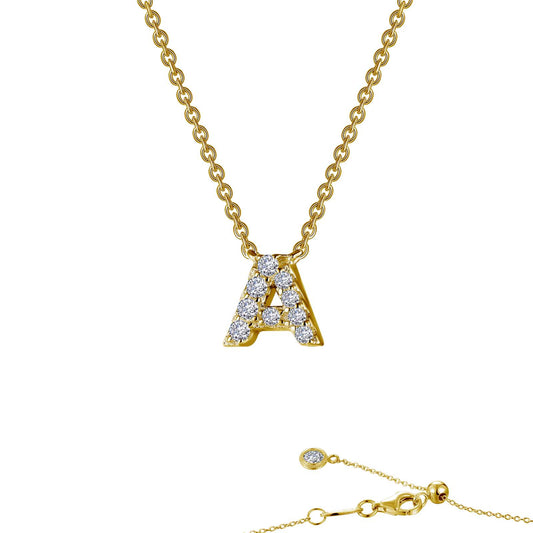 Lafonn Letter A Pendant Necklace