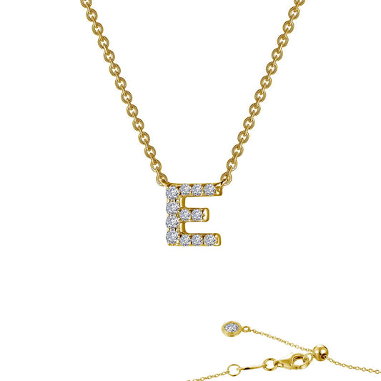 Lafonn Letter E Pendant Necklace