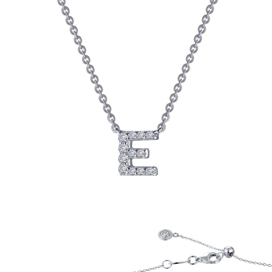 Lafonn Letter E Pendant Necklace