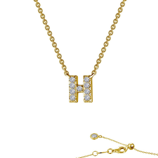 Lafonn Letter H Pendant Necklace