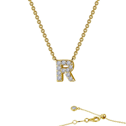 Lafonn Letter R Pendant Necklace