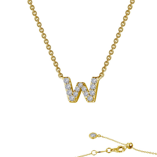 Lafonn Letter W Pendant Necklace
