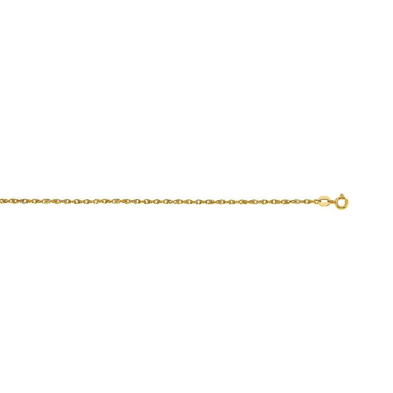 Royal Chain 14K Gold 1.2mm Machine Rope Chain (Carded) 9R
