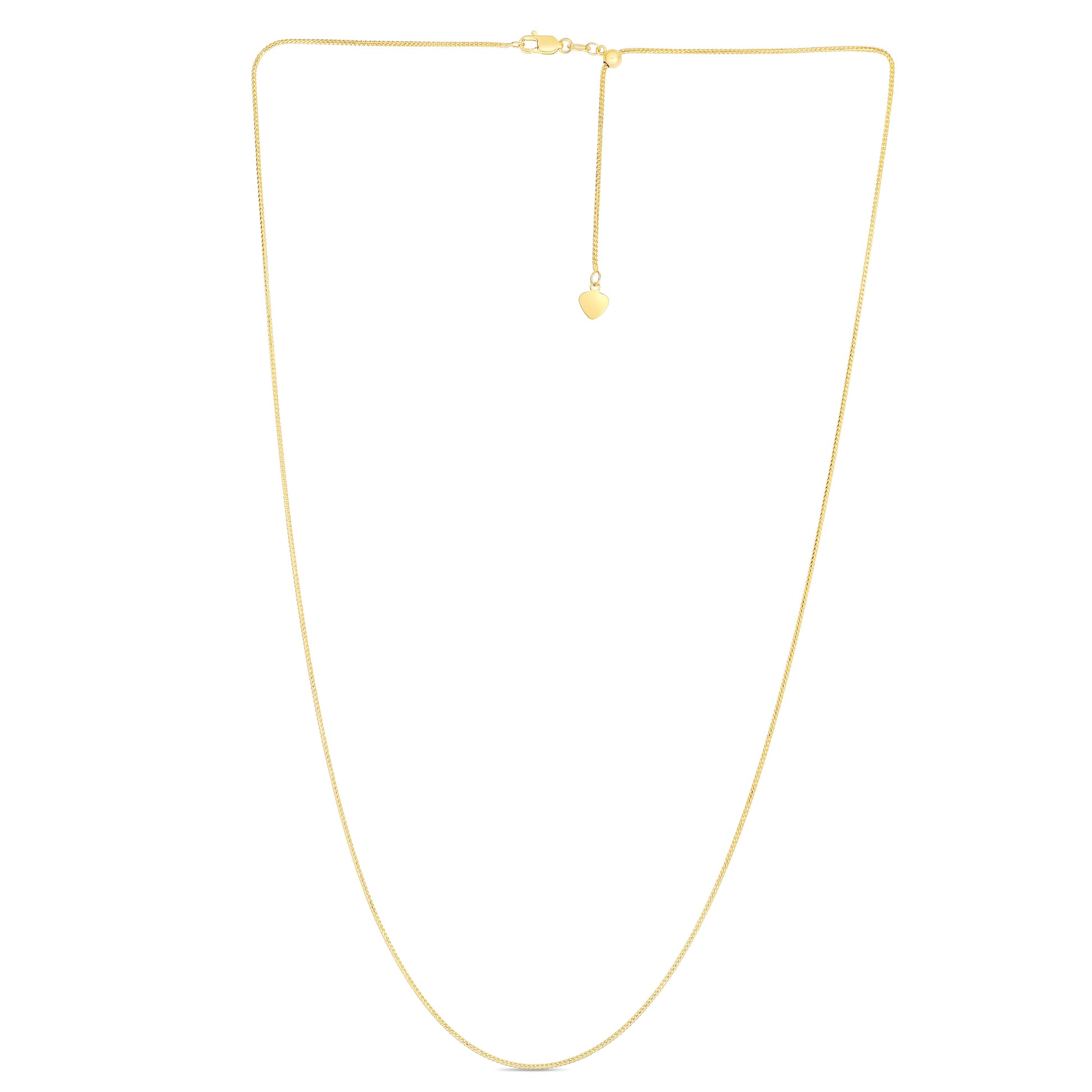 Royal Chain 14K Gold 1mm Adjustable Franco Chain AFR1