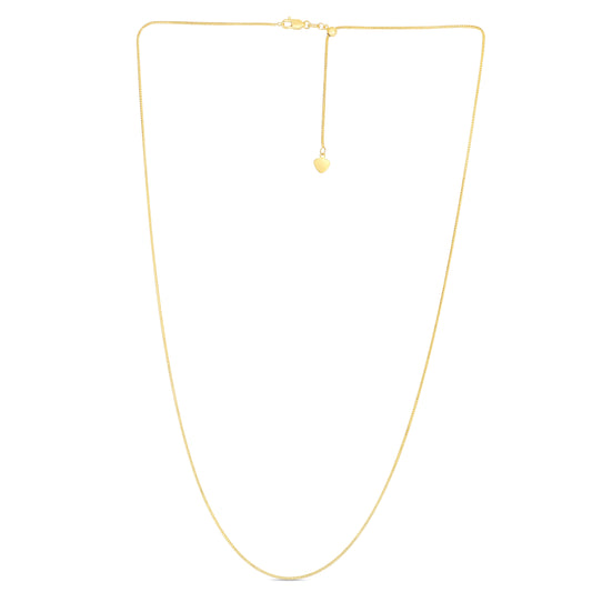 Royal Chain 14K Gold 1mm Adjustable Franco Chain AFR1