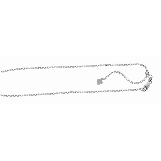 Royal Chain Silver 1.8mm Adjustable Cable Chain AGACB050