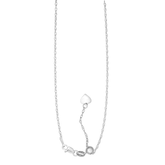 Royal Chain Silver 1.5mm Adjustable Loose Rope Chain AGALR025