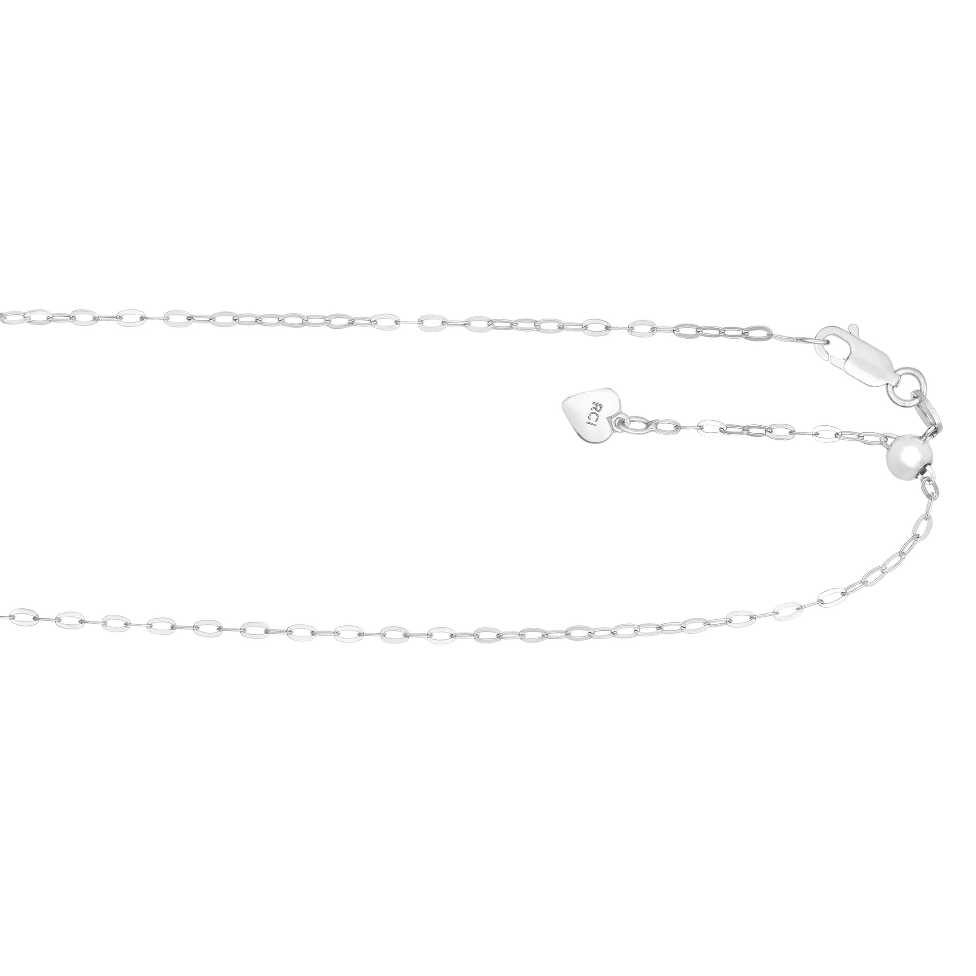 Royal Chain Silver 1.5mm Adjustable Piatto Chain AGAOPT035