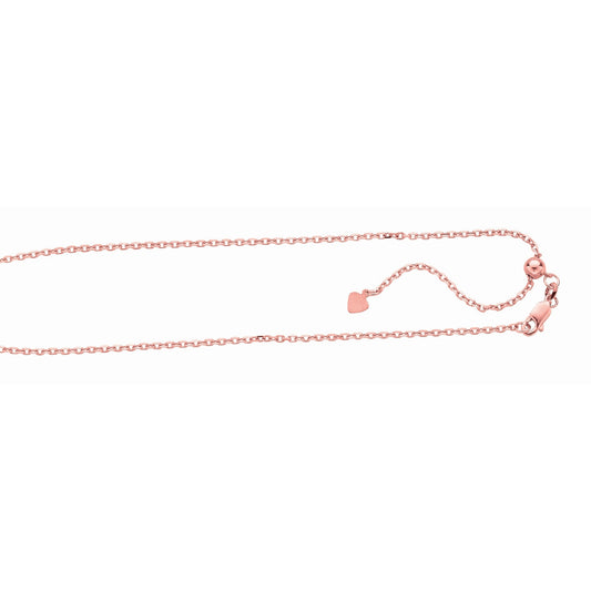 Royal Chain Silver 1.8mm Adjustable Rose Cable Chain AGAPCB050