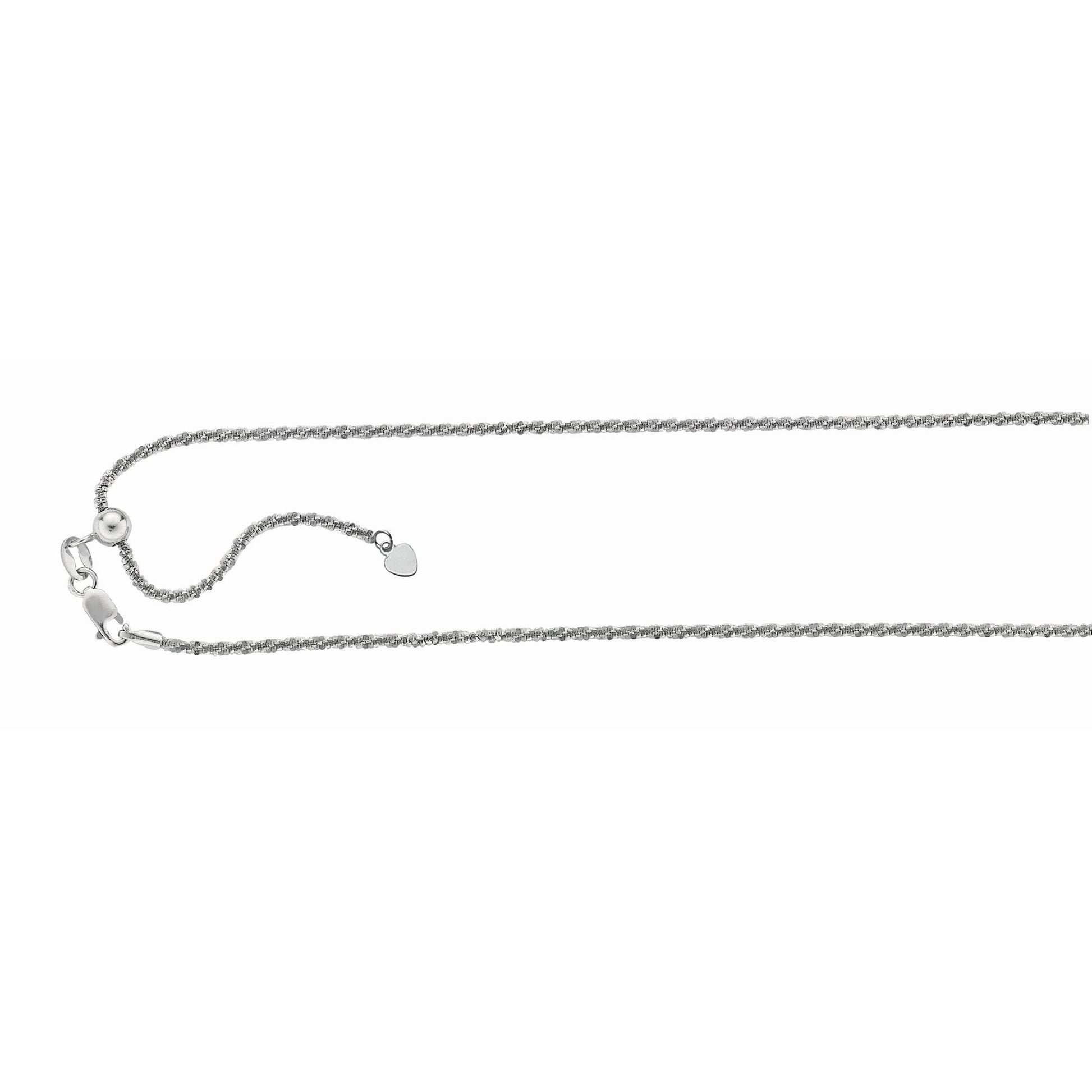 Royal Chain Silver 1.5mm Adjustable Sparkle Chain AGASC040