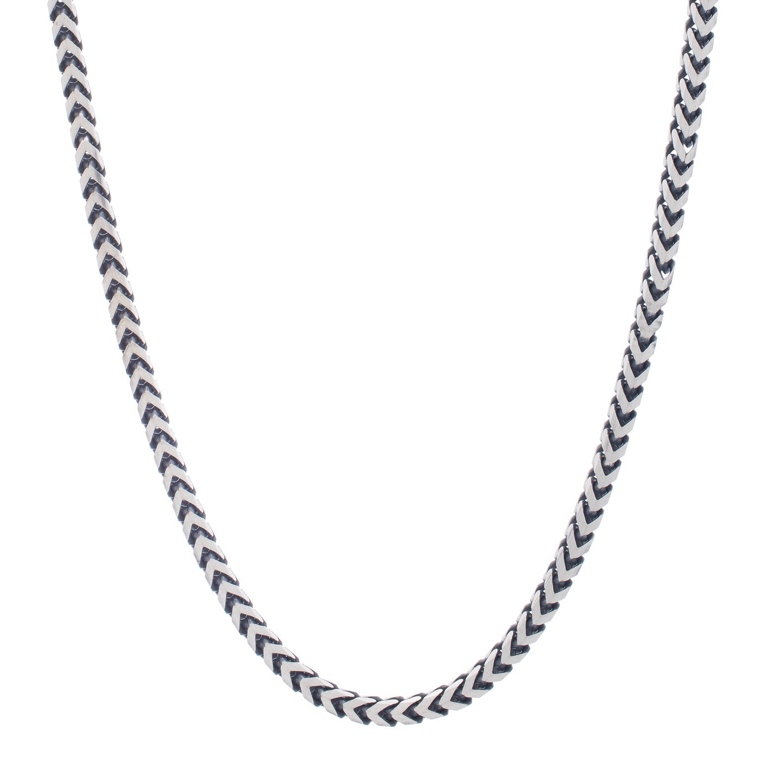 Royal Chain Silver Gun Metal Franco Bracelet AGBC18080
