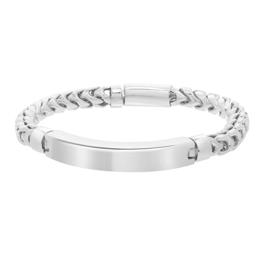 Royal Chain Silver Woven D Bracelet AGC16830