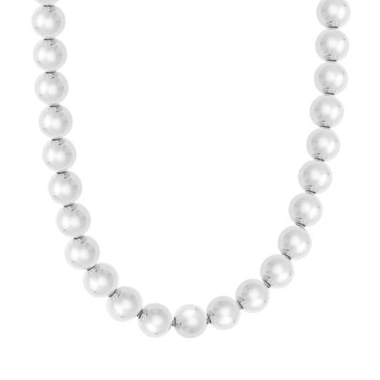 Royal Chain Silver Bold Bead Bracelet AGC17839
