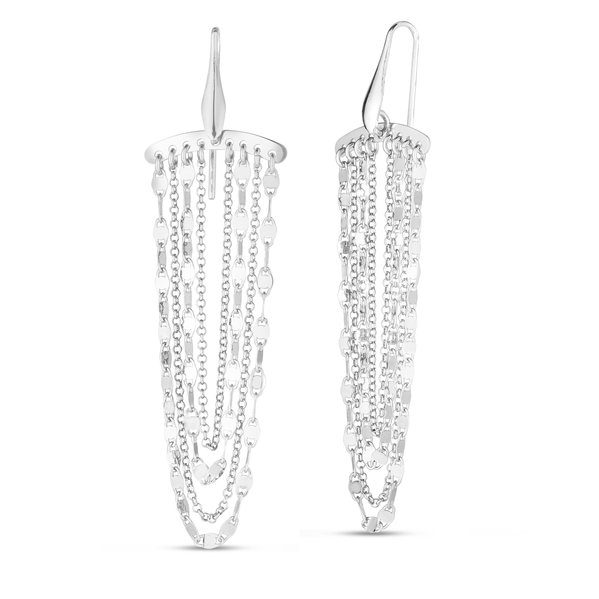 Royal Chain Sterling Silver Chandelier Earrings AGE14723