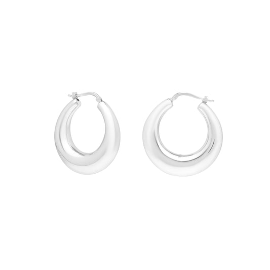 Royal Chain Silver Medium Graduated Hoops AGE15600