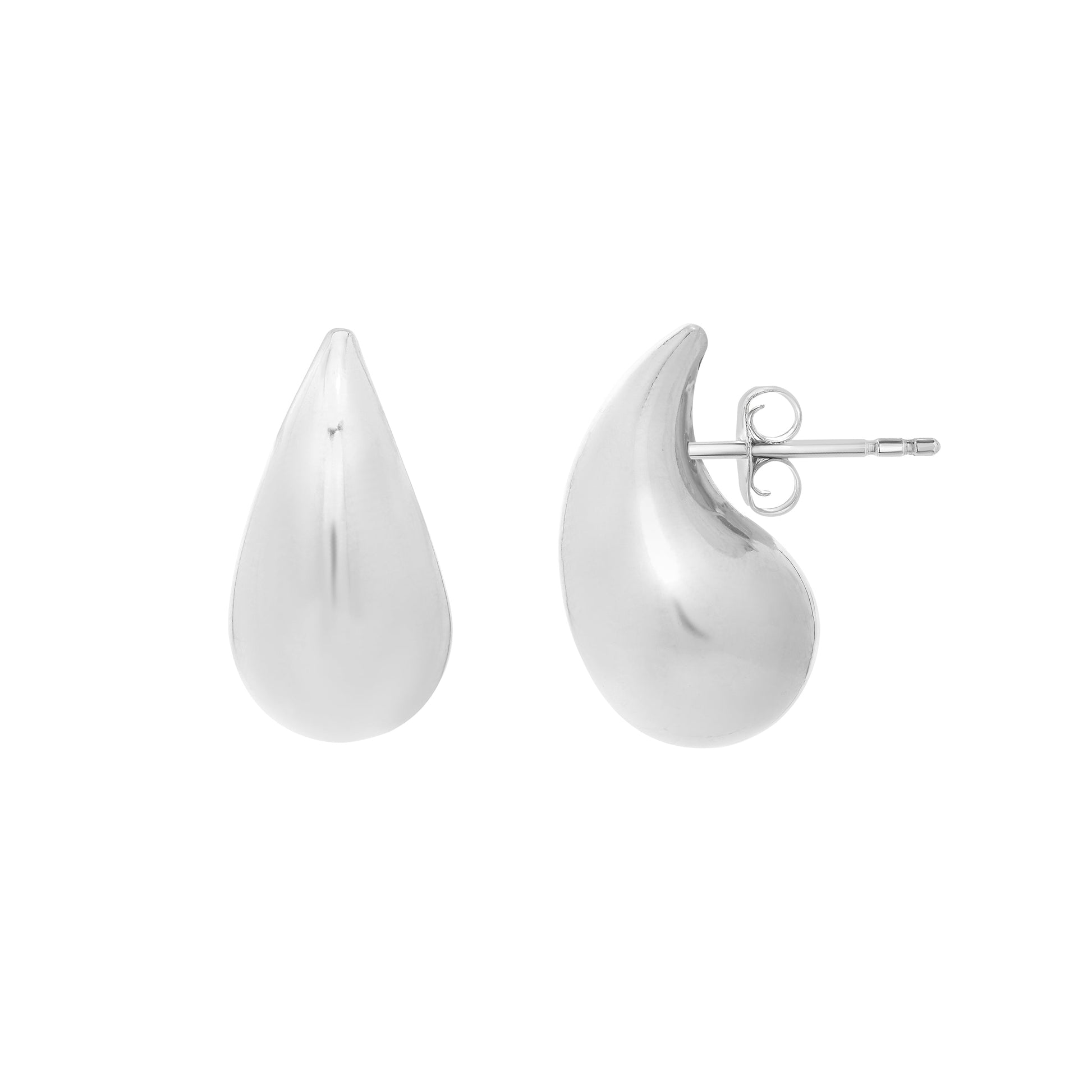 Royal Chain Silver Puffed Teardrop Earring AGE15952