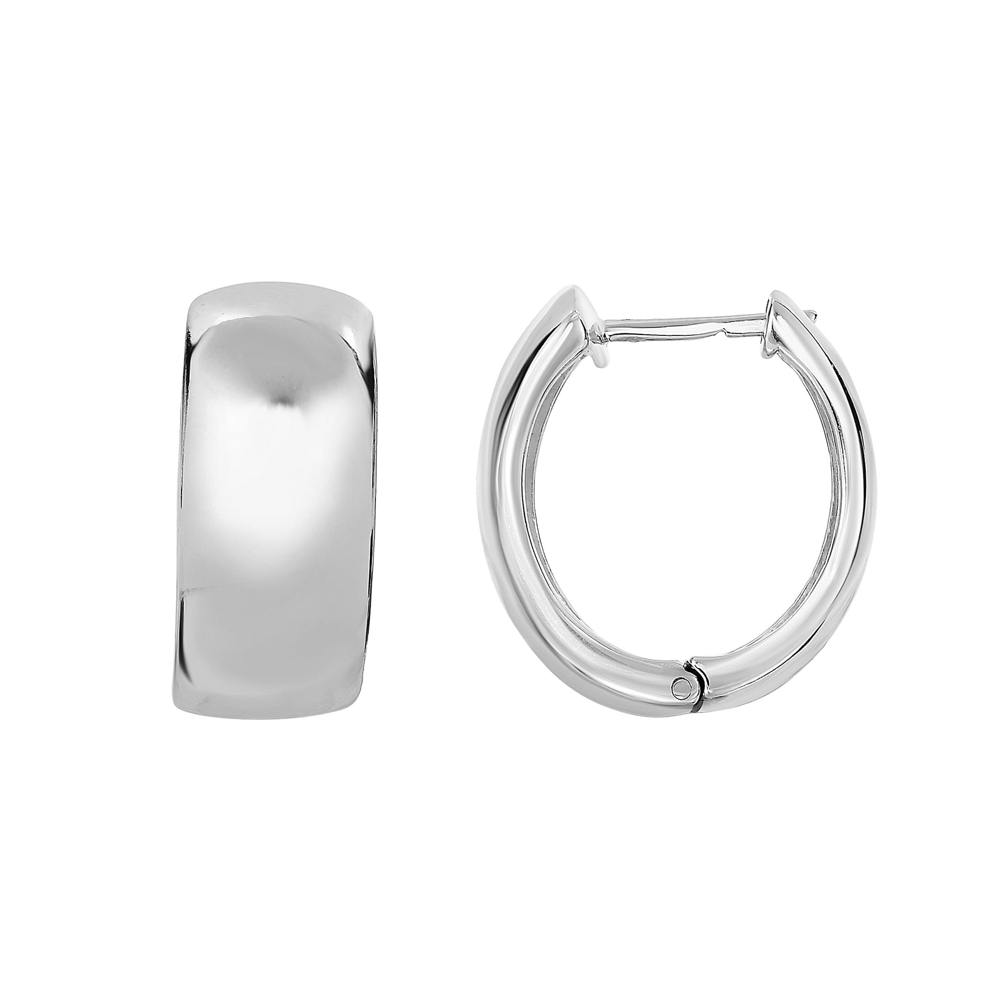 Royal Chain Silver 18x10mm Huggie Earring AGE2916