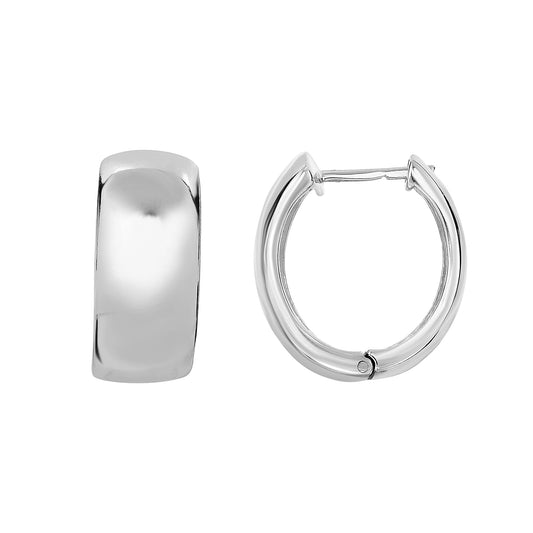 Royal Chain Silver 18x10mm Huggie Earring AGE2916