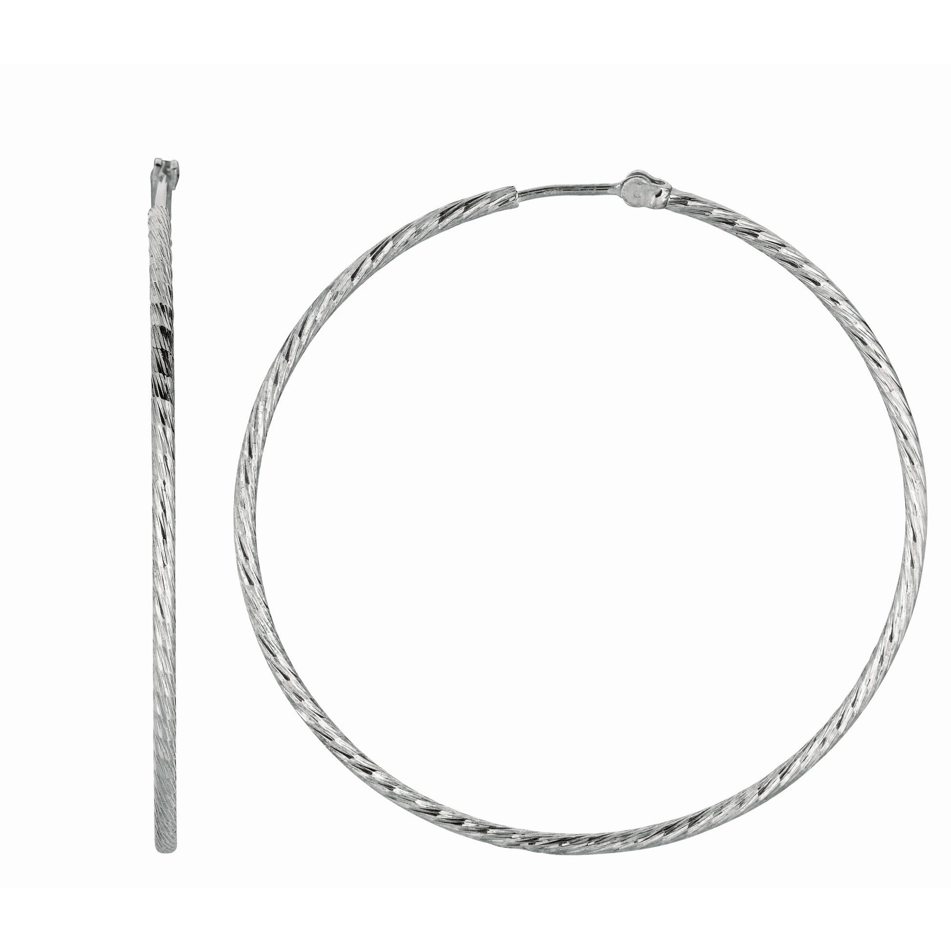 Royal Chain Silver 1.5x4.5mm Endless Hoop Earring AGE943