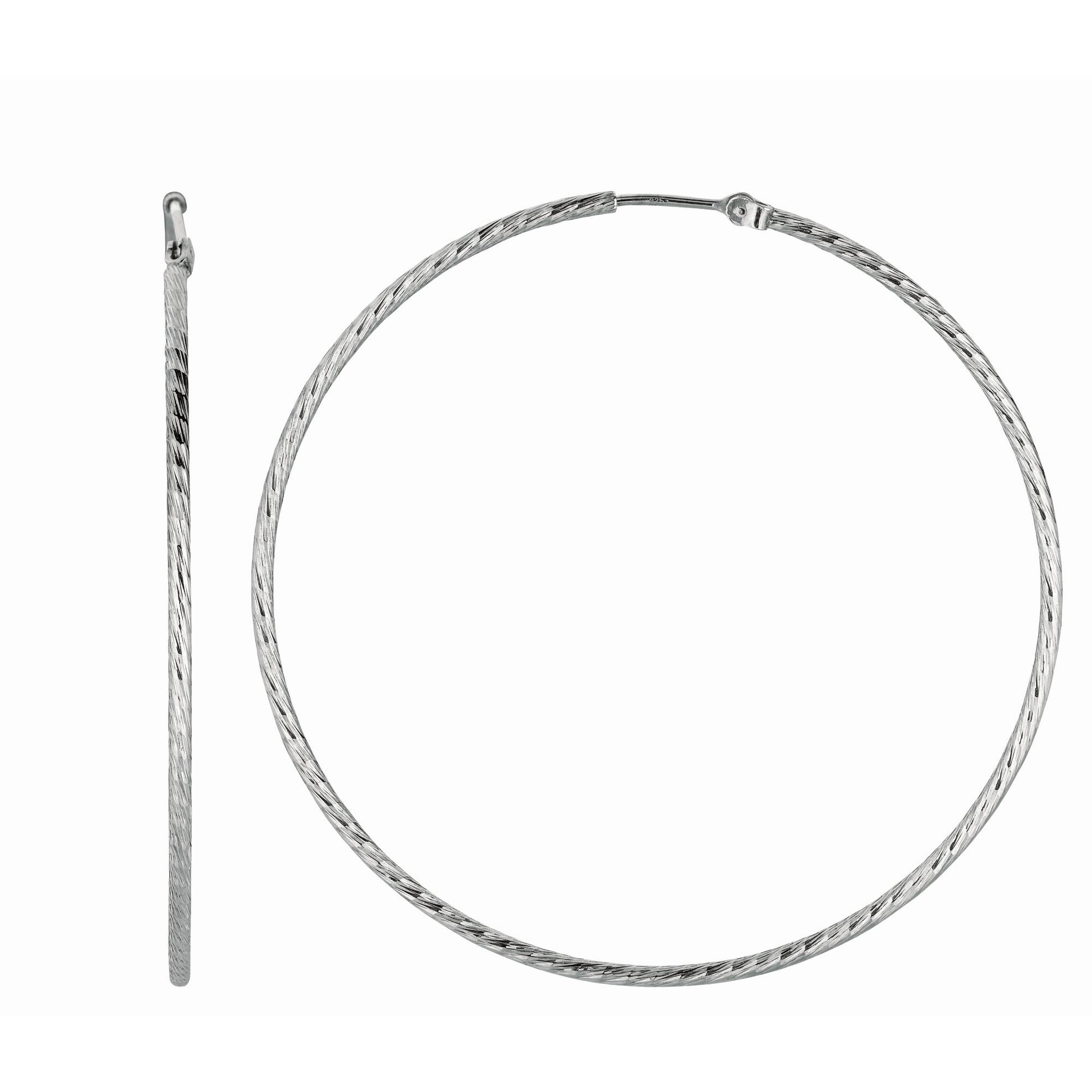 Royal Chain Silver 1.5x4.5mm Endless Hoop Earring AGE943