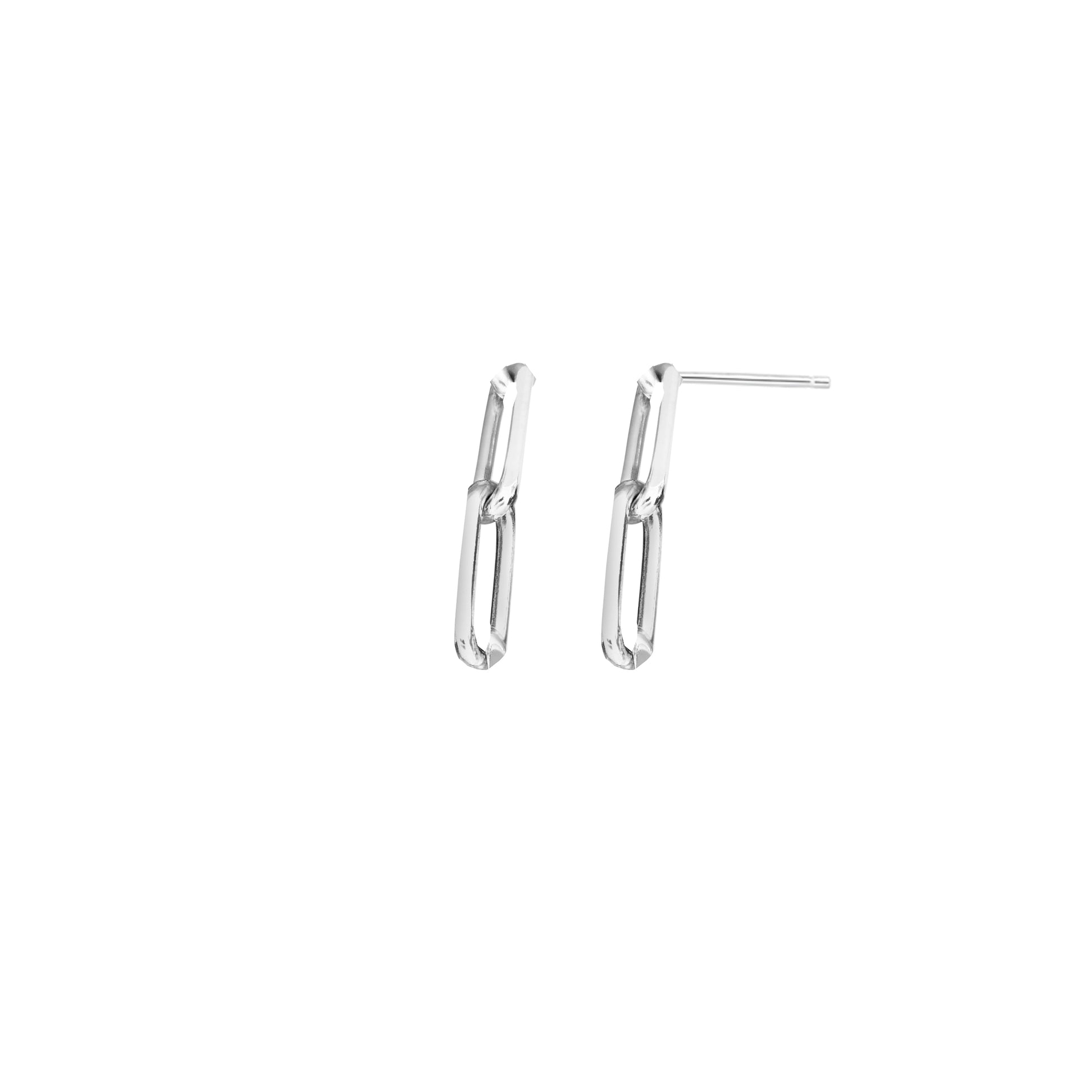 Royal Chain Silver Two Link Paperclip Dangle Earring AGER13184