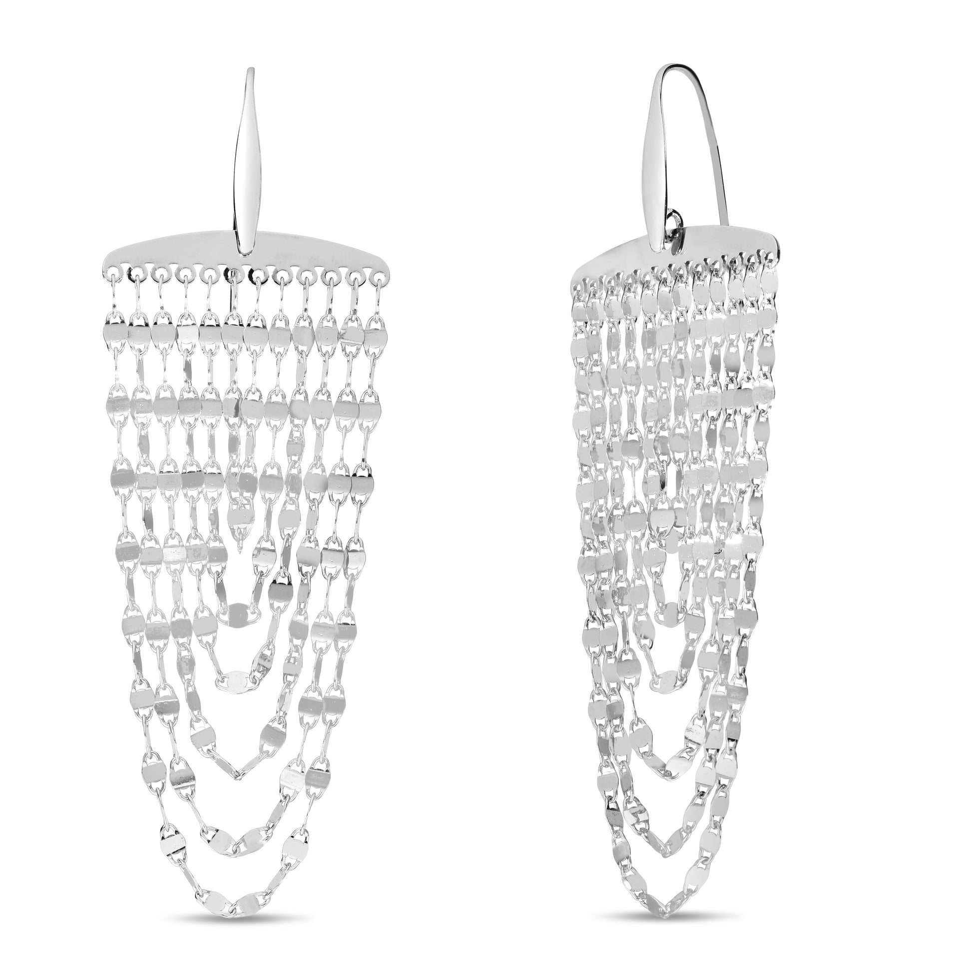 Royal Chain Sterling Silver Chandelier Earrings AGER14610